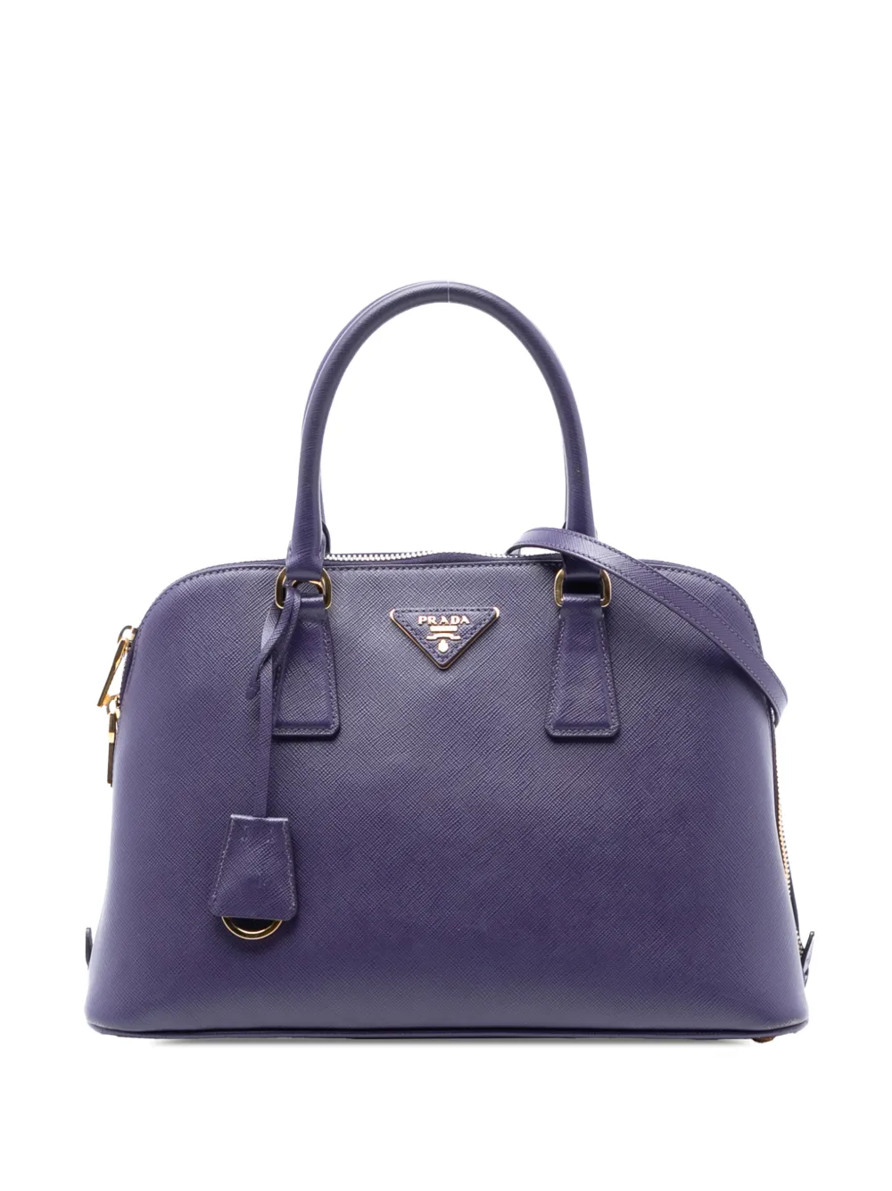 Prada Pre-Owned Borsa a tracolla Lux Promenade media in pelle Saffiano 2010-2025 - Viola