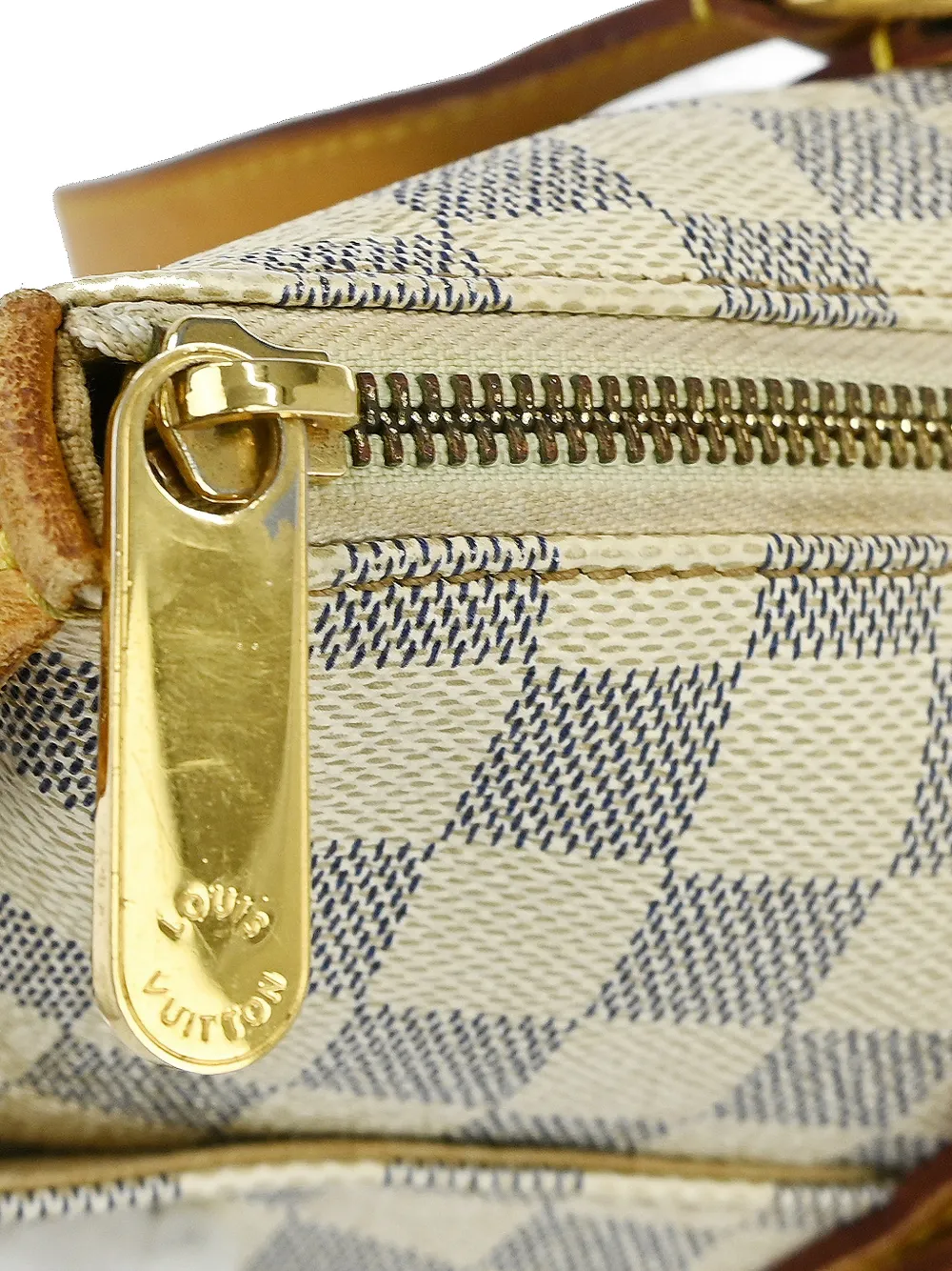 Louis Vuitton Pre-Owned 2012 PM Damier Azur Totally geruite schoudertas Beige