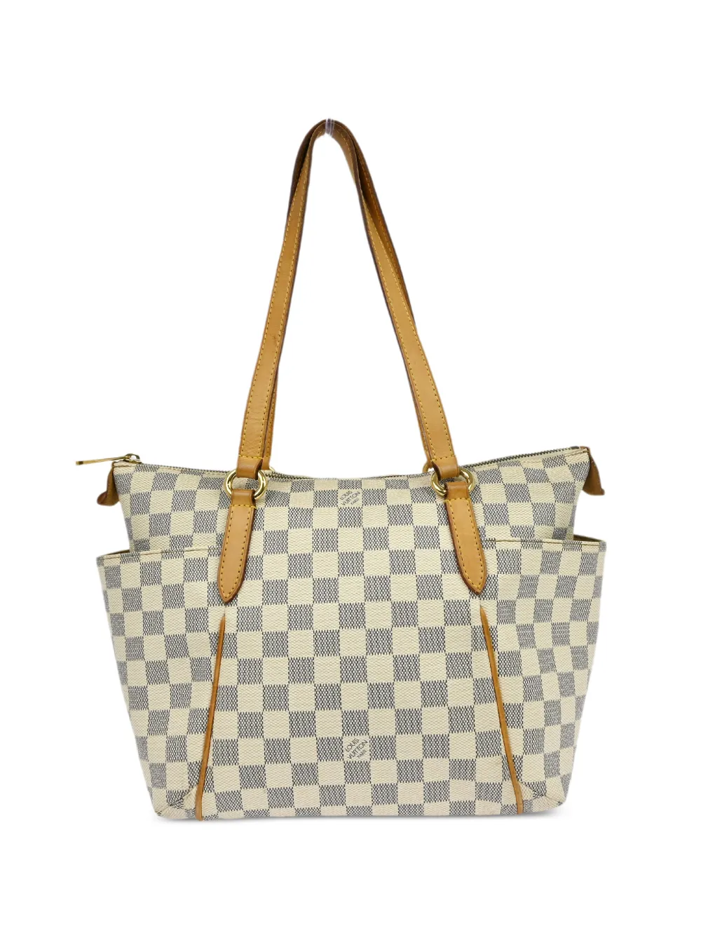 Louis Vuitton Pre-Owned 2012 PM Damier Azur Totally check patterned shoulder bag - Toni neutri