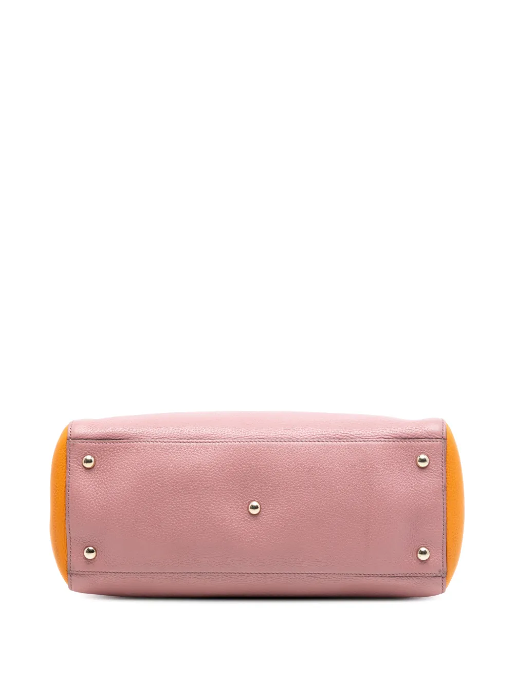 2016-2025 Medium Bicolor Calfskin Bamboo Shopper Satchel