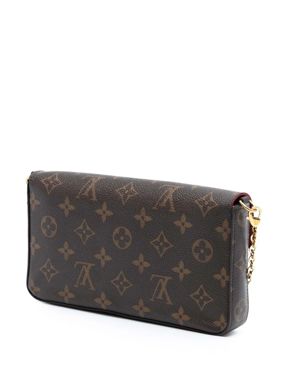  Louis Vuitton Pre-owned 2018 Monogram Pochette Felicie Crossbody Bag - Brown 