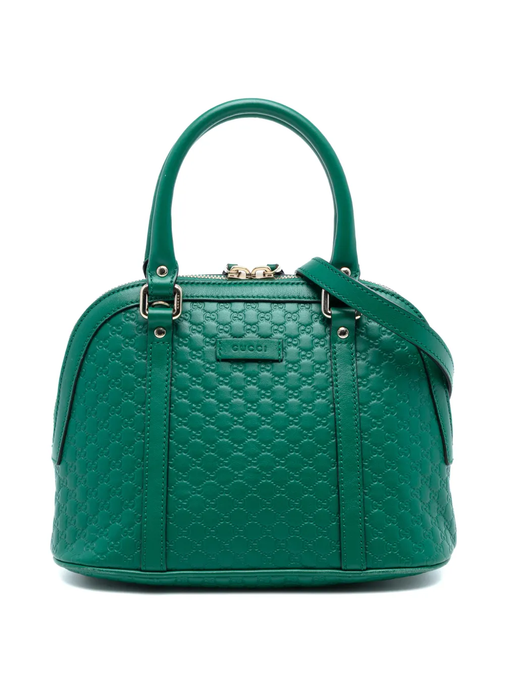 Gucci Pre-Owned 2016-2025 Mini Microguccissima Dome satchel - Verde