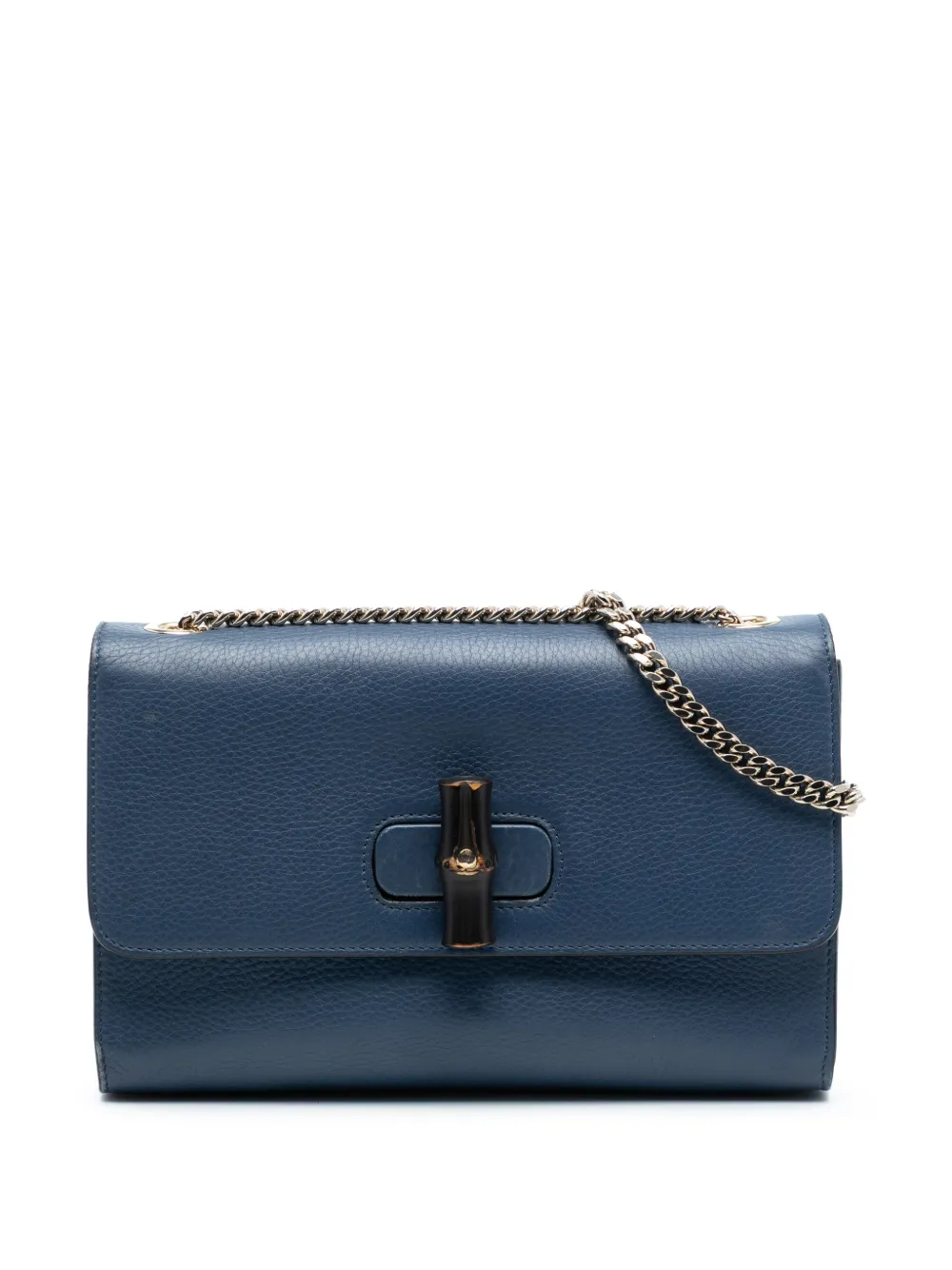 Gucci Pre-Owned Borsa a tracolla Miss Bamboo media in pelle 2016-2025 - Blu