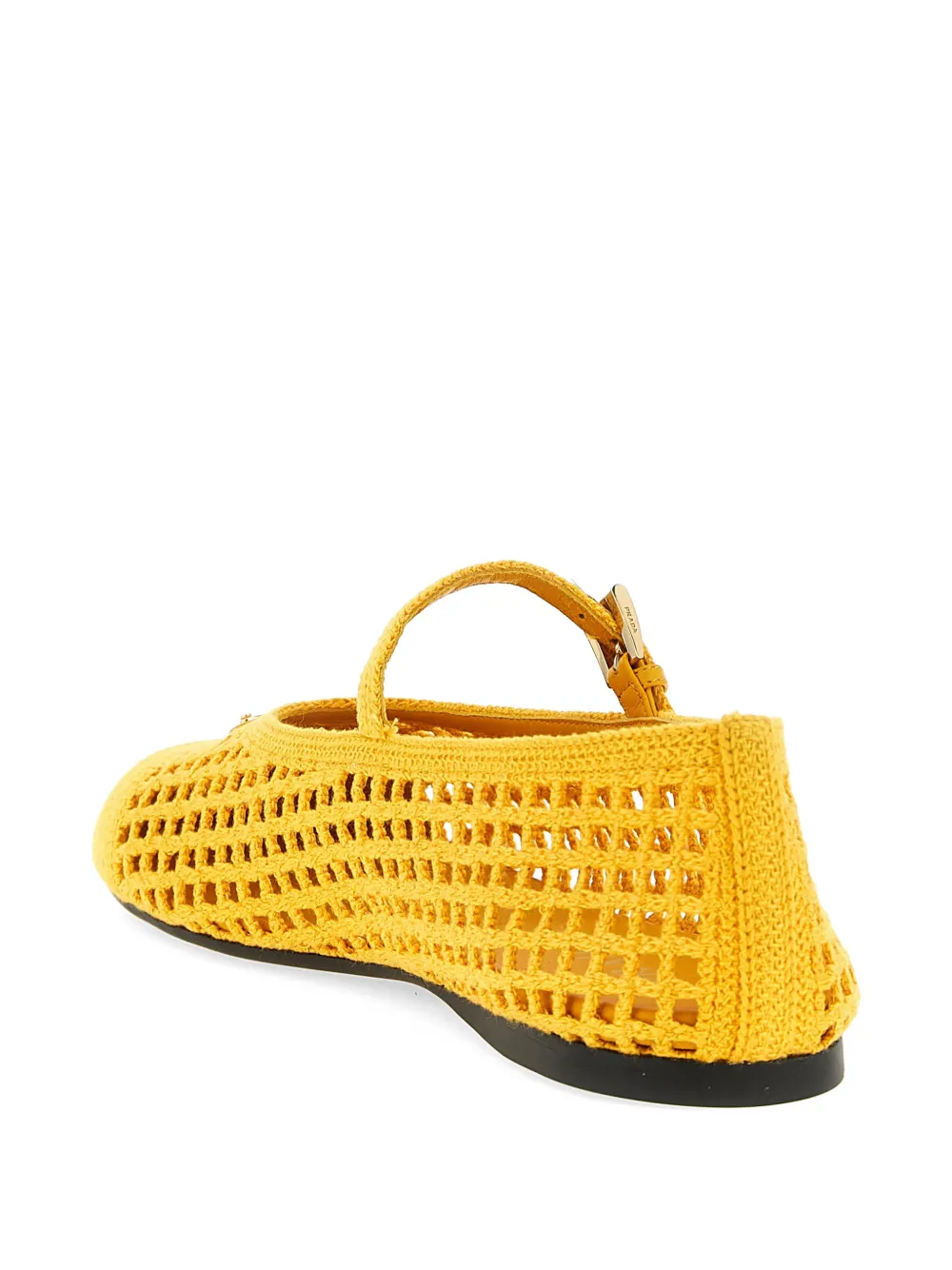 Prada crochet strap ballet flats Geel