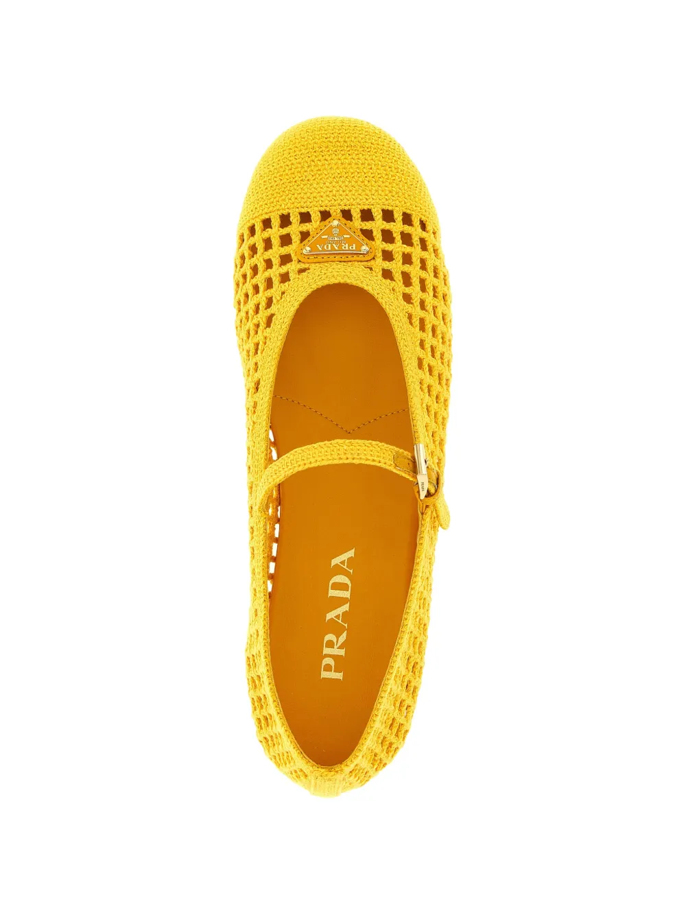 Prada crochet strap ballet flats Geel