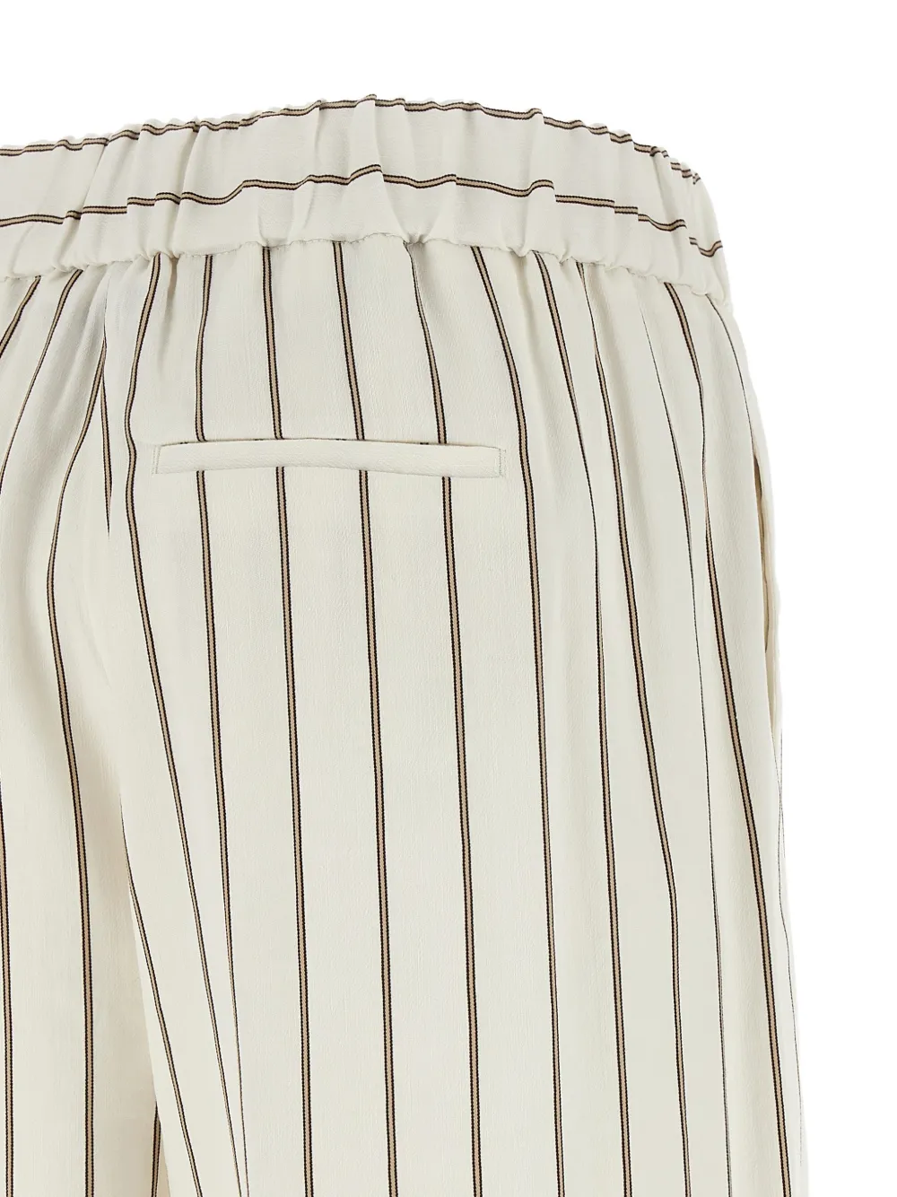Peserico Broek met krijtstreep en wijde pijpen Beige