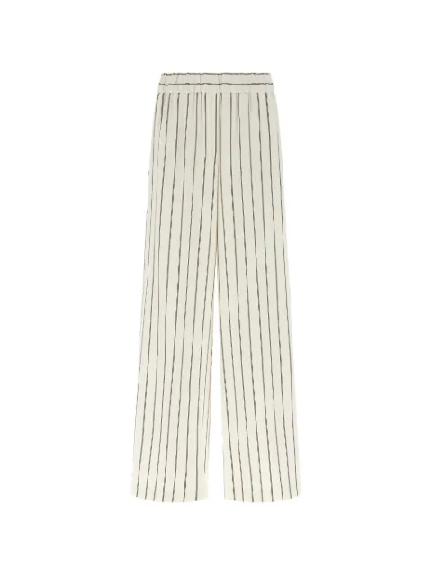 Peserico pantalones anchos con estampado de rayas diplomáticas