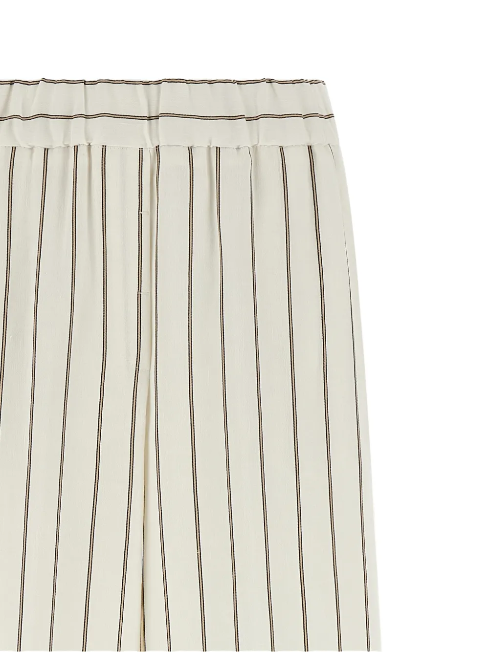 Peserico Broek met krijtstreep en wijde pijpen Beige