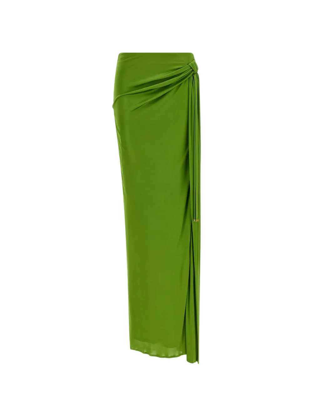 Elisabetta Franchi knot-detail long skirt - Verde