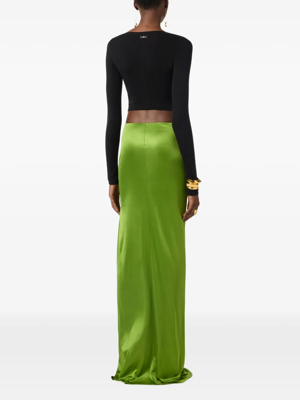 Elisabetta Franchi Gedrapeerde maxi-rok Groen