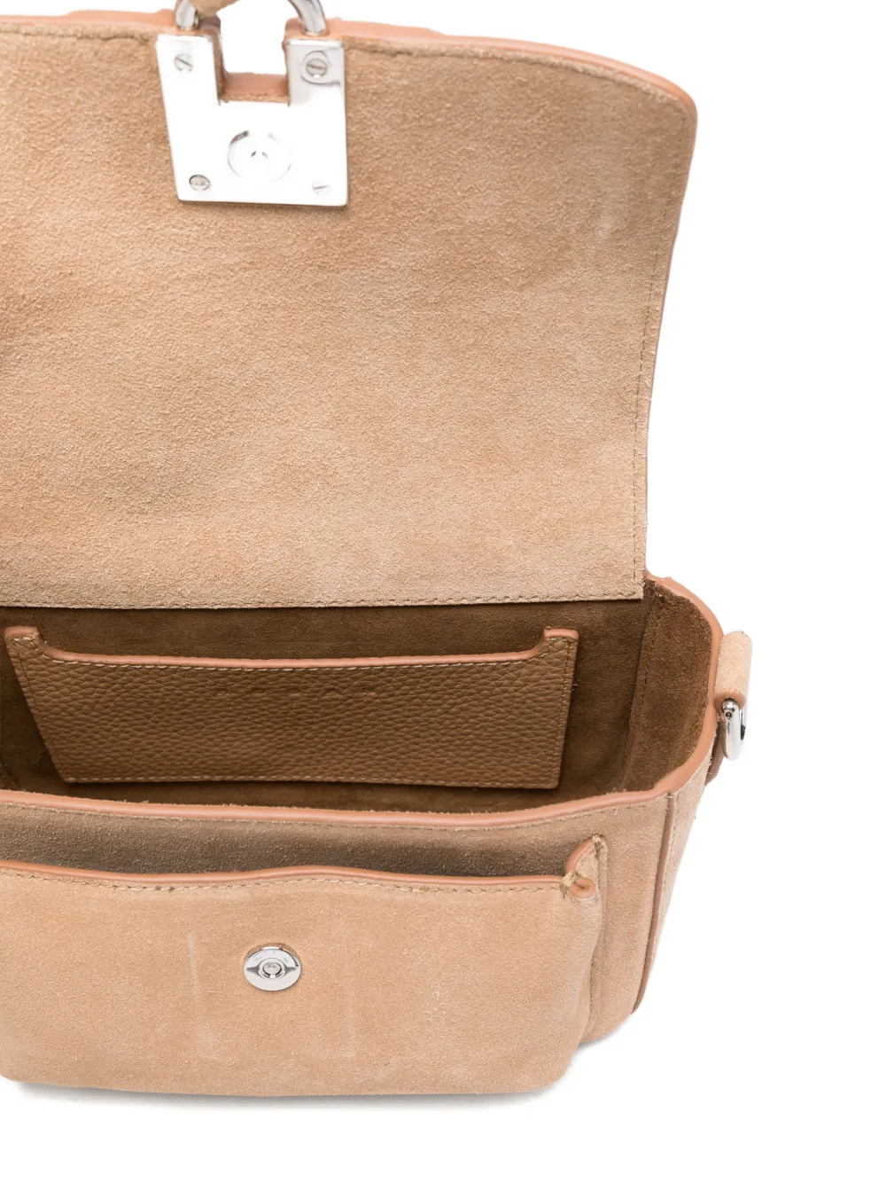 Hogan Trend Flap suède schoudertas Beige