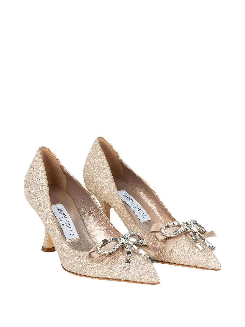 Jimmy Choo Auria crystal-embellished pumps Goud