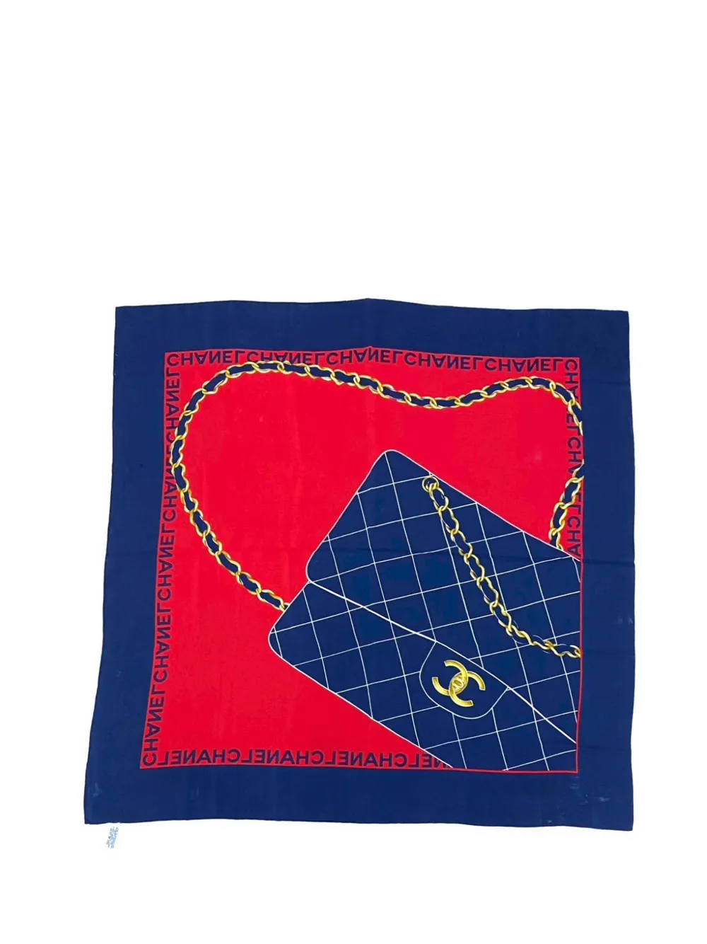 CHANEL Pre-Owned Foulard Classic Flap in seta XX secolo - Blu