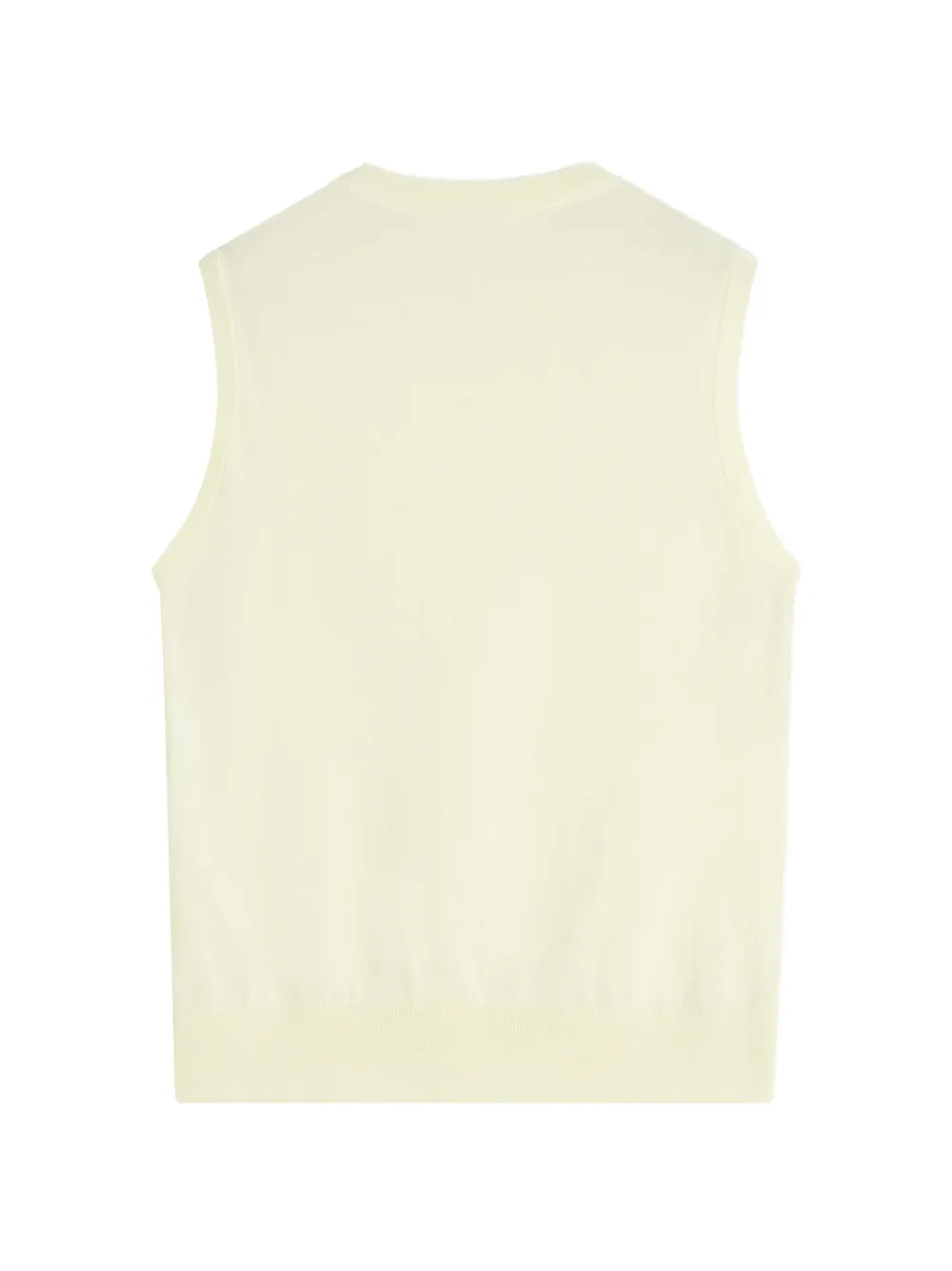 Maison Kitsuné Baby Fox mouwloze trui Geel