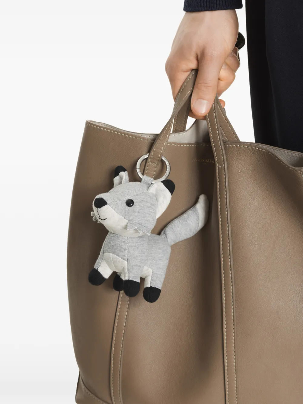 Maison Kitsuné Fox Bag sleutelhanger Grijs