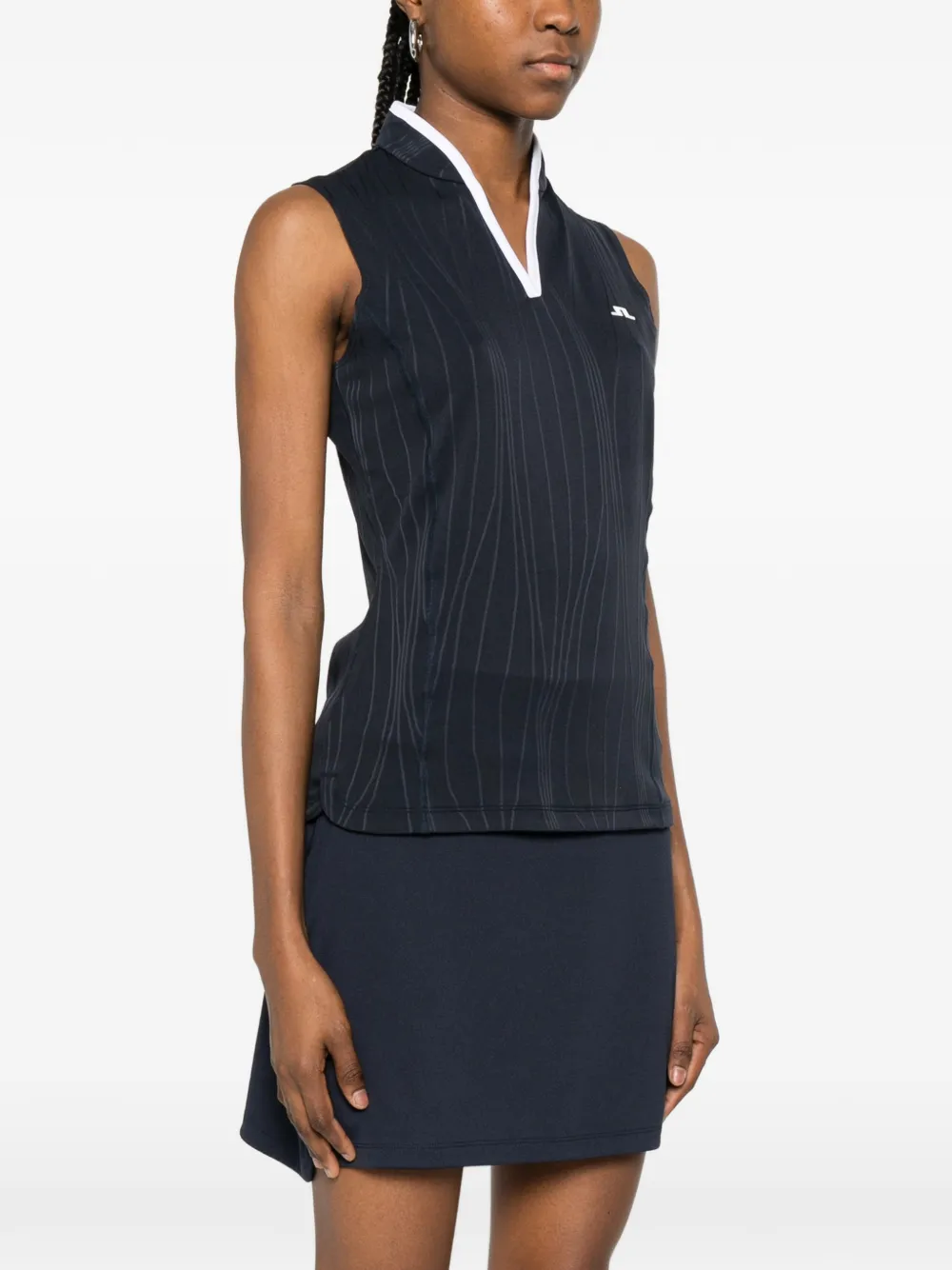 J.lindeberg V-neck Sleeveless Top - Black 