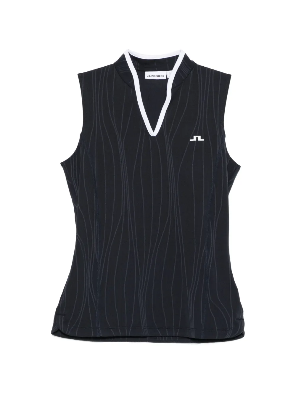 J. Lindeberg V-neck Sleeveless Top In Black