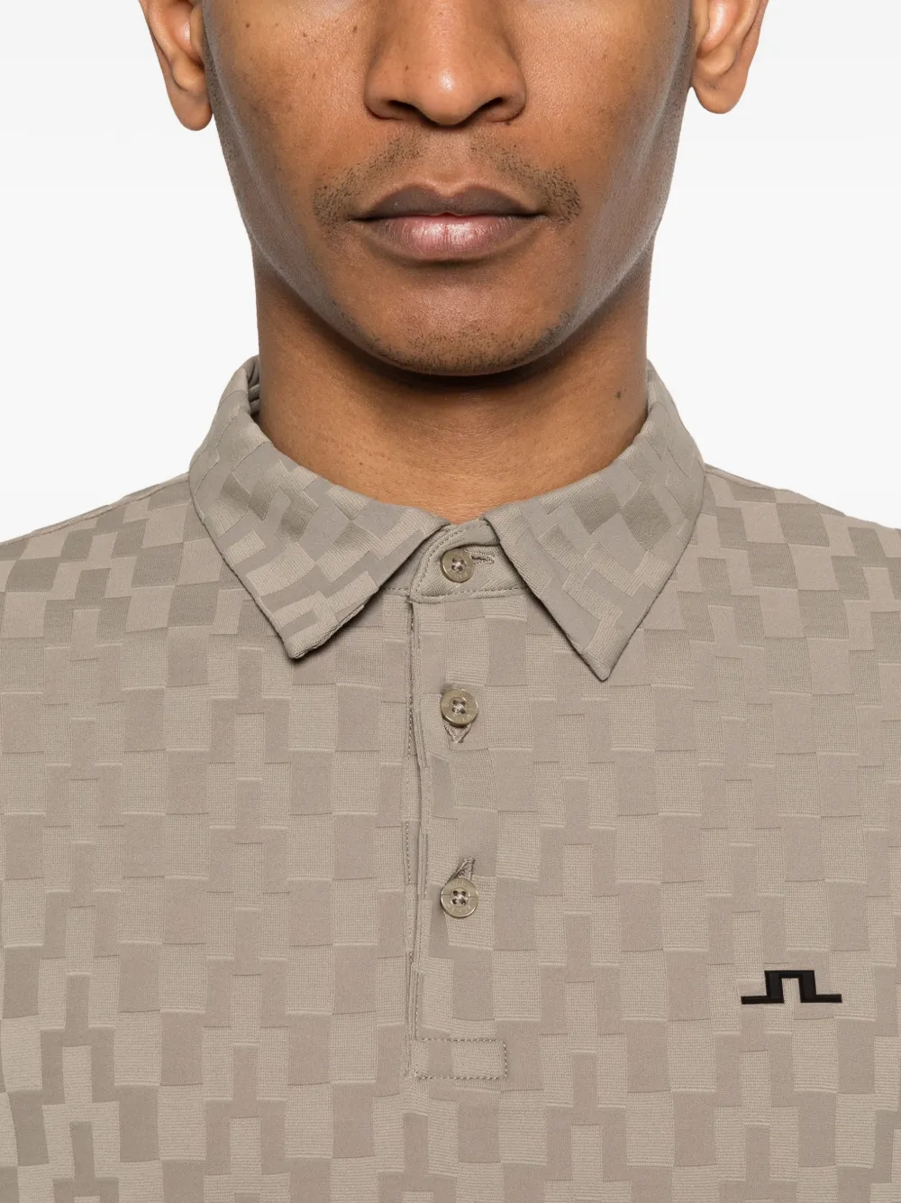 J.Lindeberg Kofe geruite polo met korte mouwen Bruin