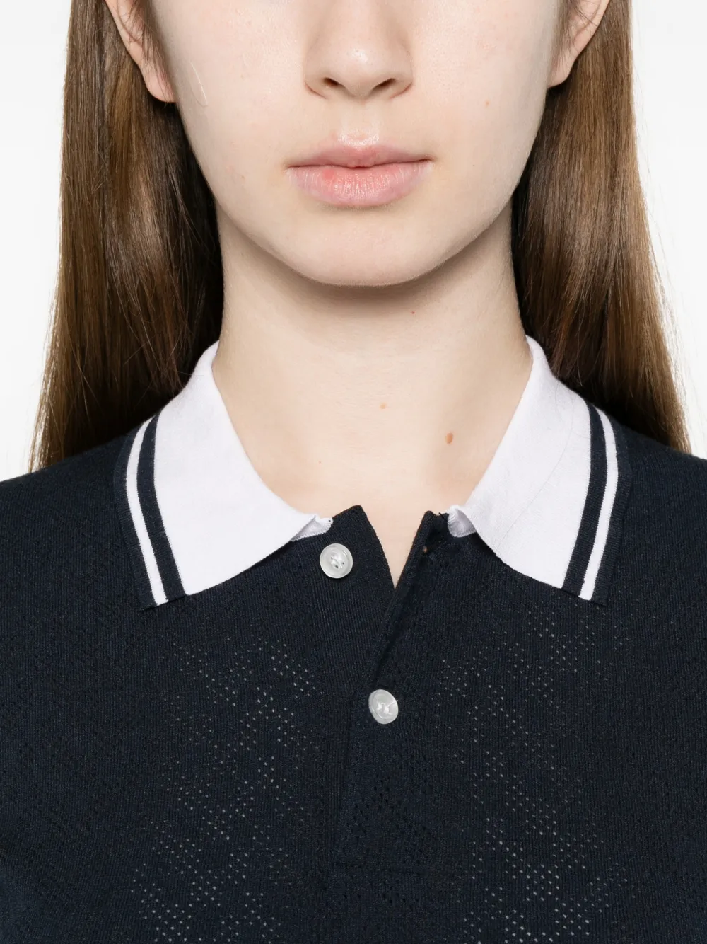 J.Lindeberg Polly pointelle polotop Blauw