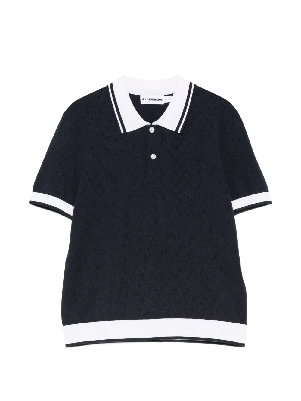 J.Lindeberg Polly pointelle polo top - Blau