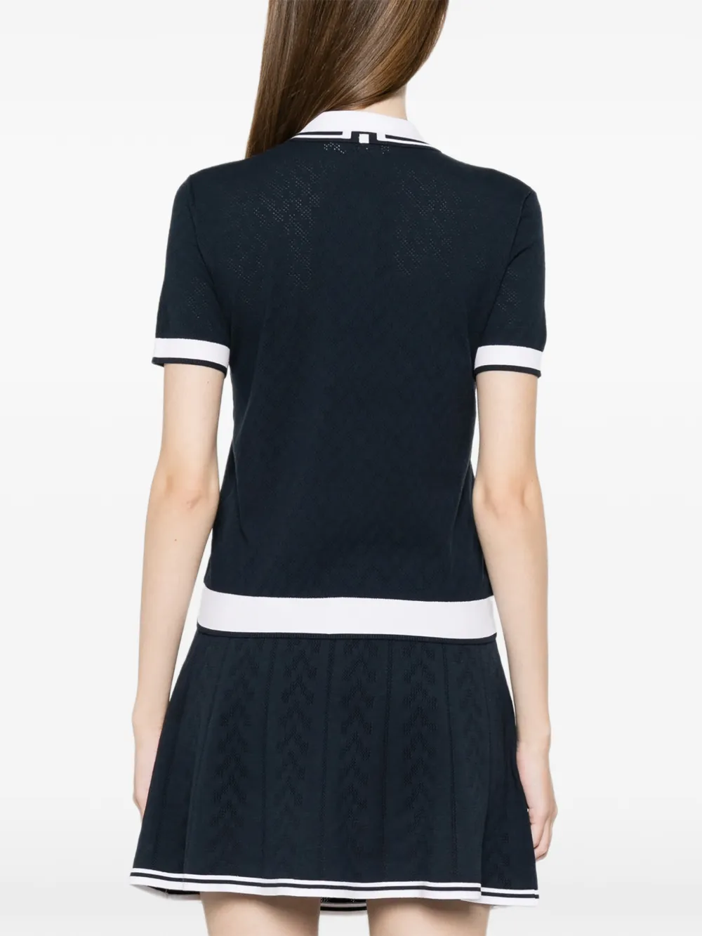 J.Lindeberg Polly pointelle polotop Blauw