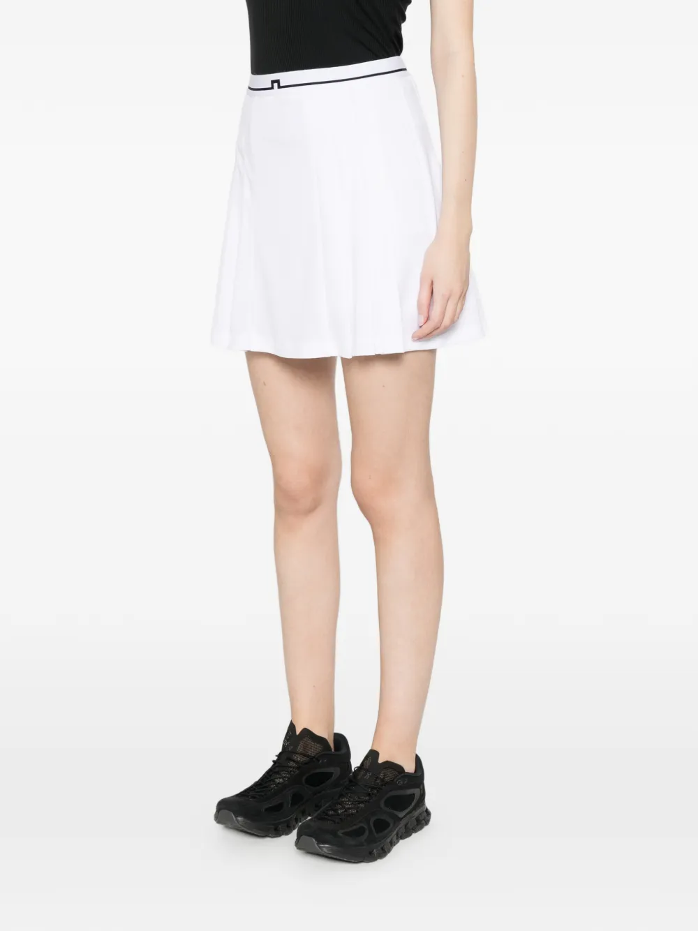  J.lindeberg Pleated Trim Short Skirt - White 