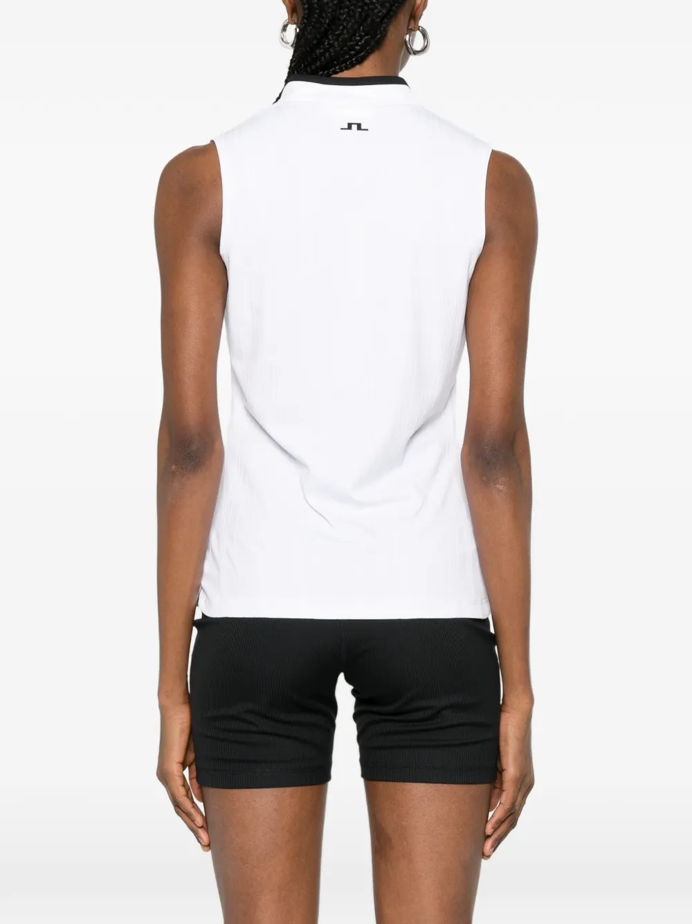 J.Lindeberg Mila top met V-hals en logo Wit