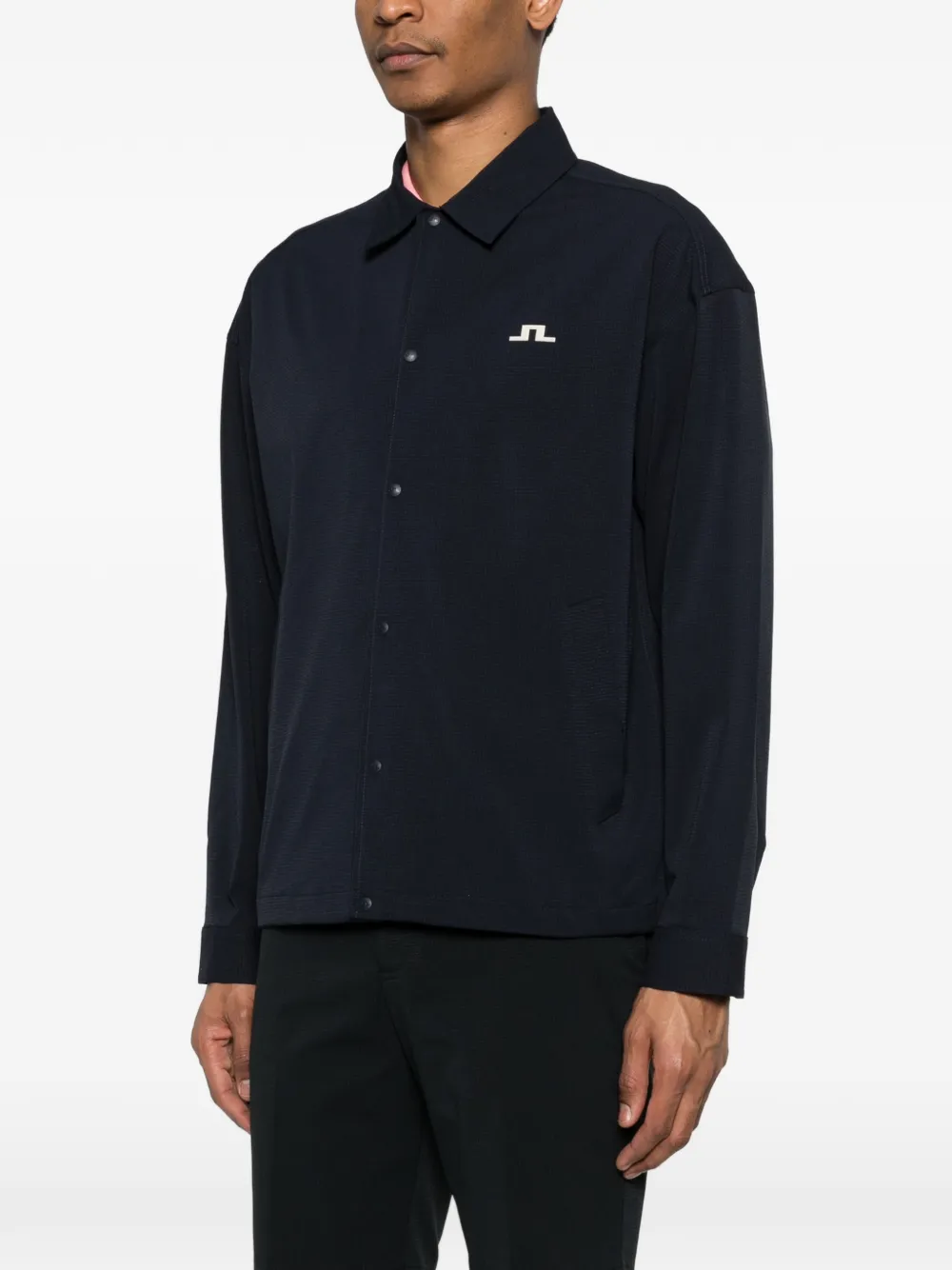 J.Lindeberg Coach shirtjack met logo Blauw
