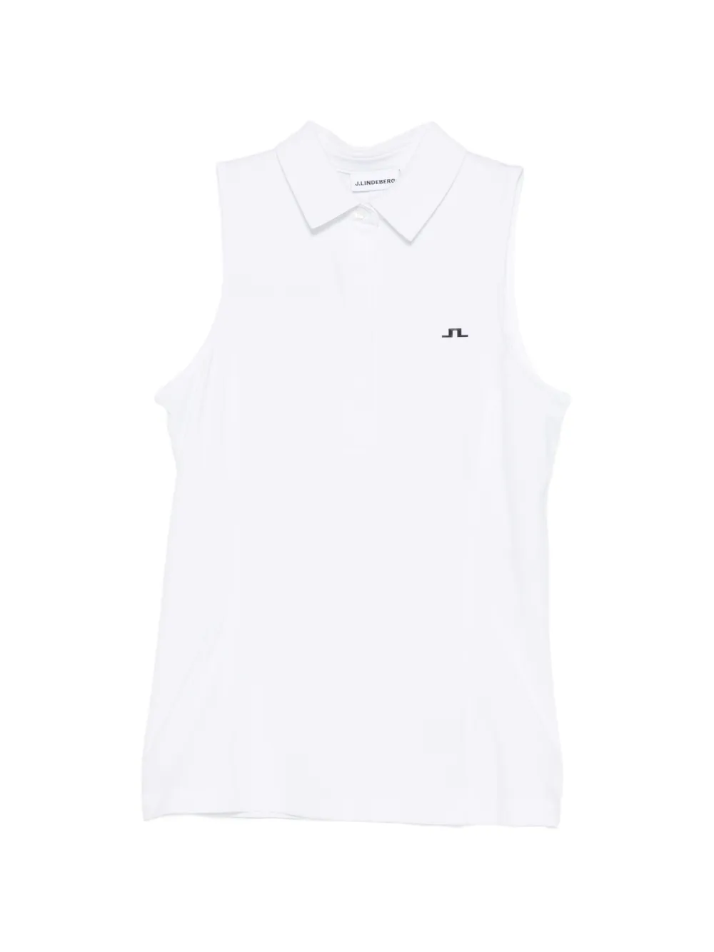 J. Lindeberg Sleeveless Polo Top In White