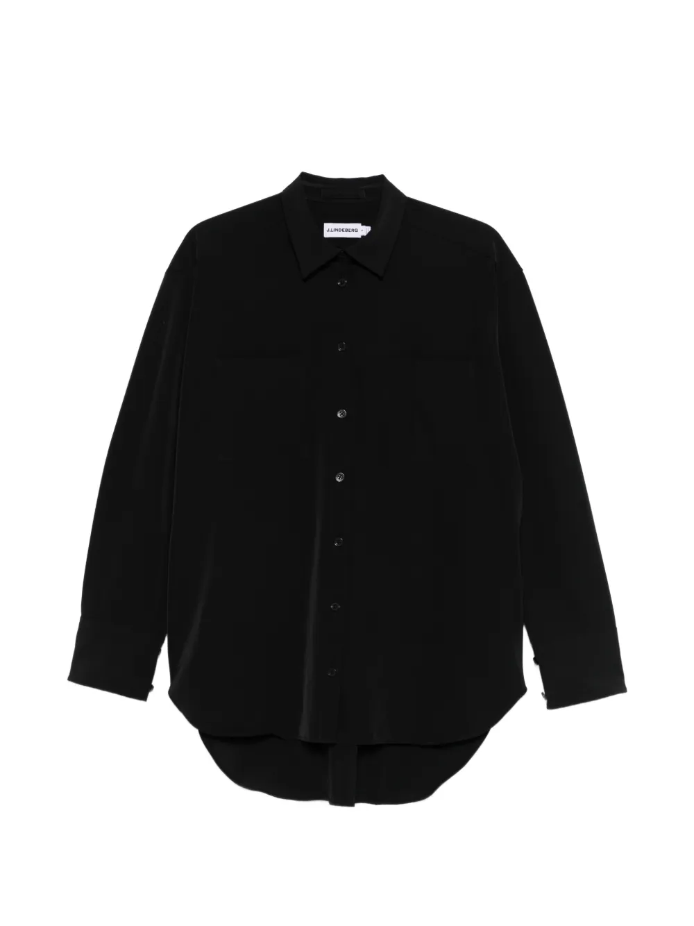 J. Lindeberg Willow Pocket Drape Shirt In Black