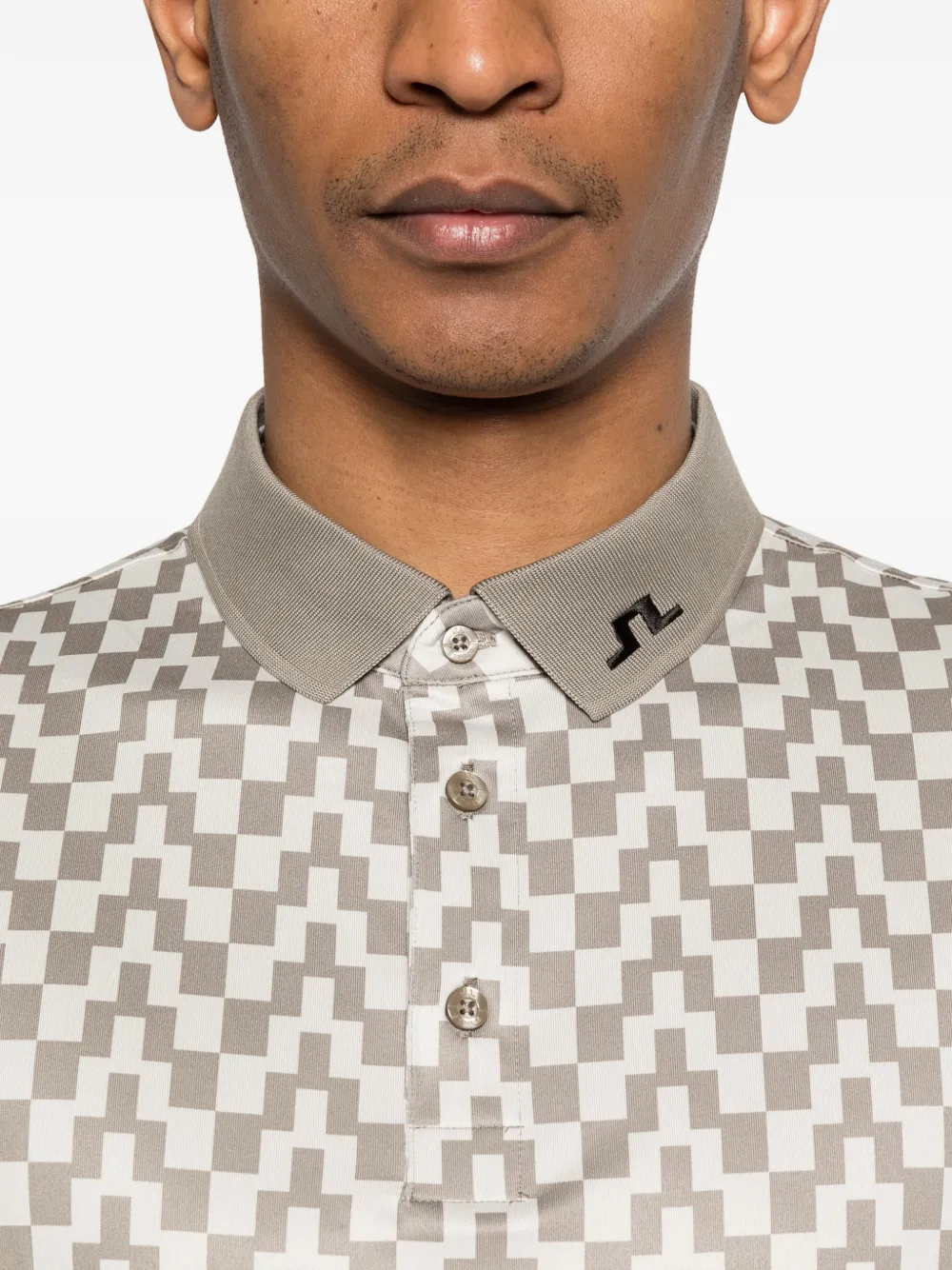 J.Lindeberg Tour poloshirt met print Beige