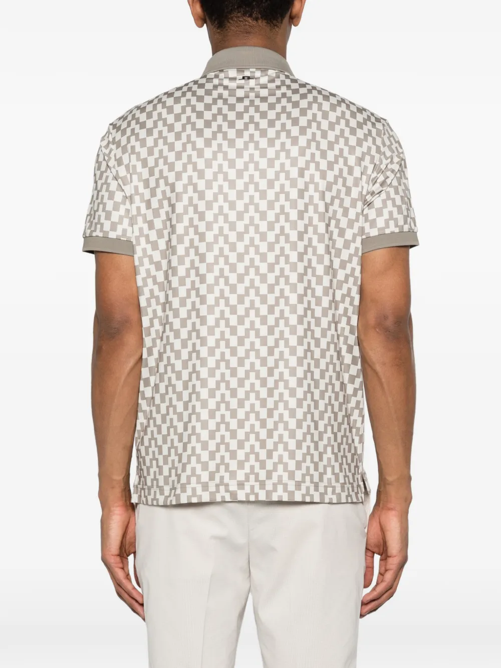 J.Lindeberg Tour poloshirt met print Beige