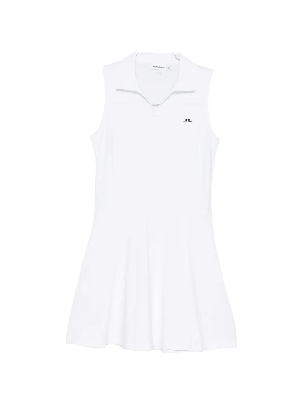J. Lindeberg Polo-collar Maxi Dress In White