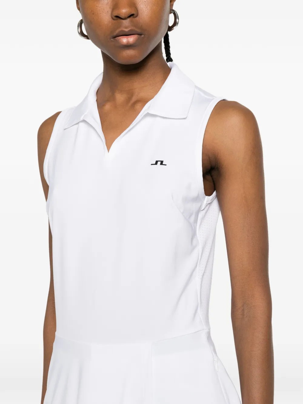 J.Lindeberg Maxi-jurk met polokraag Wit