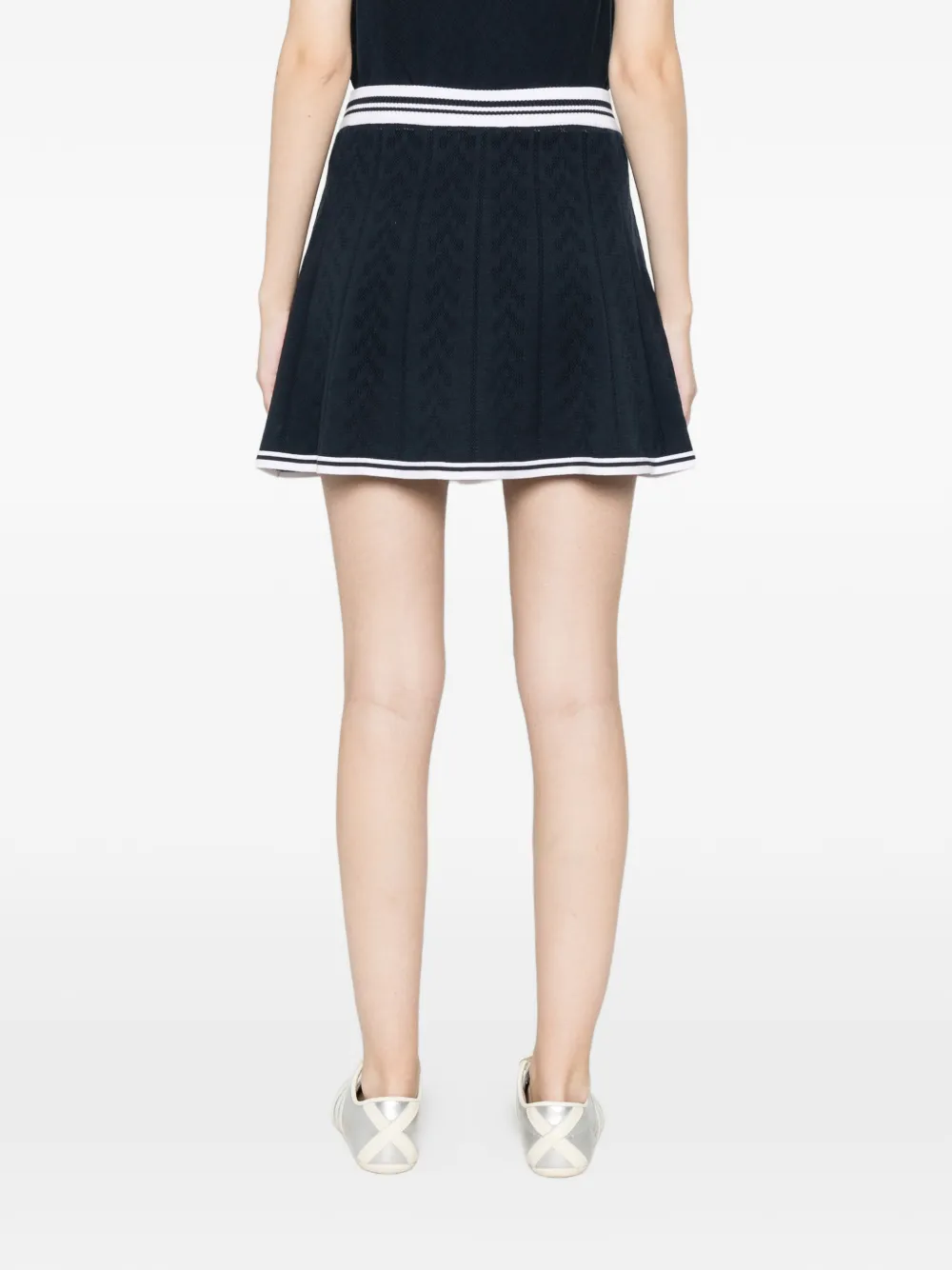 J.Lindeberg Pamela pointelle gebreide mini-rok Blauw