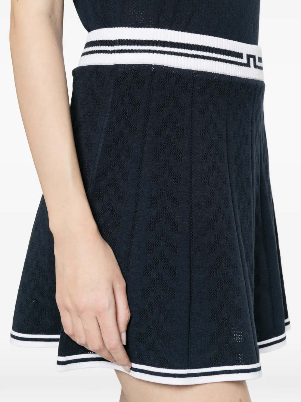 J.Lindeberg Pamela pointelle gebreide mini-rok Blauw