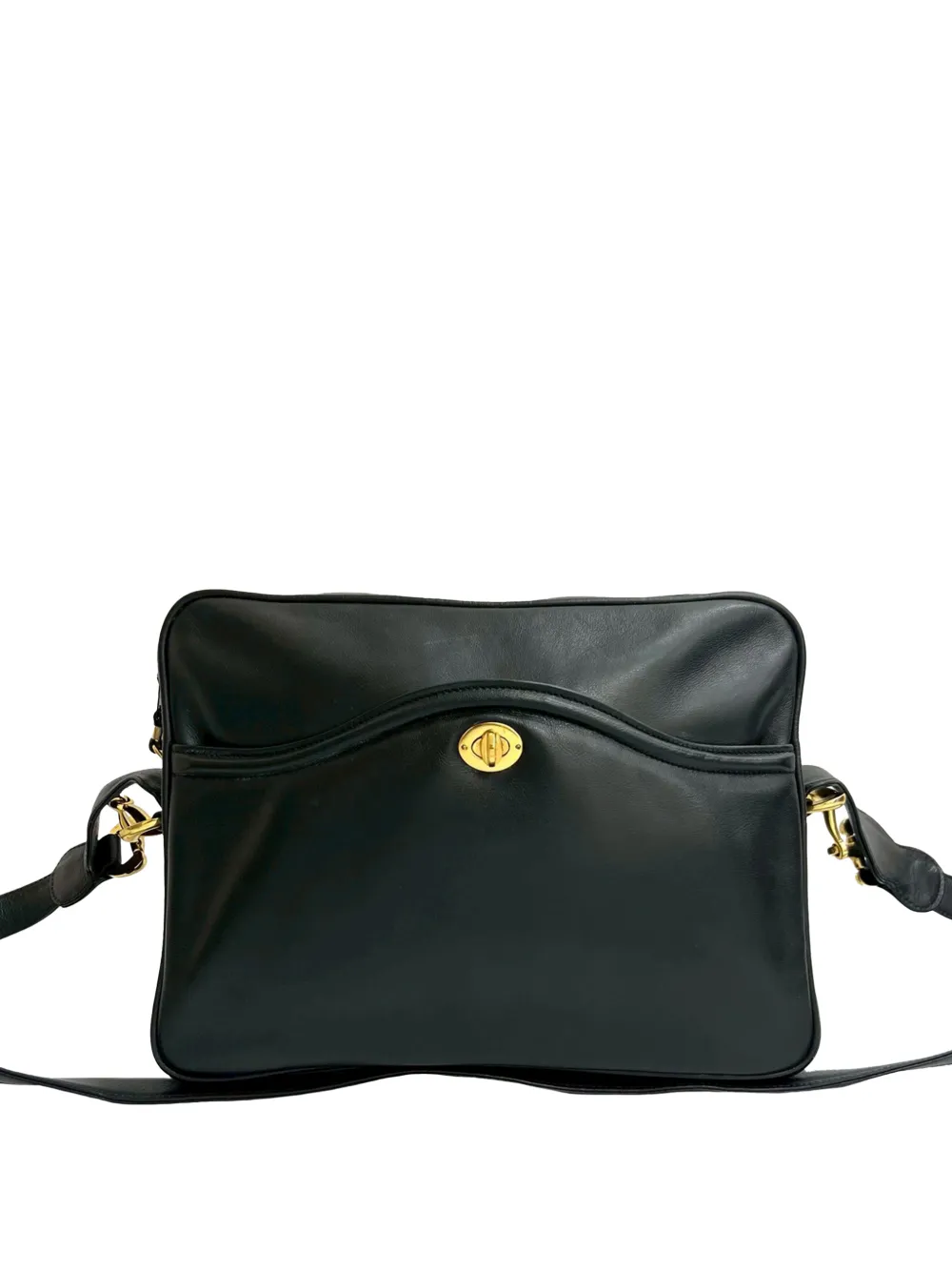 Gucci Pre-Owned Borsa a tracolla in pelle con Morsetto XX secolo - Nero