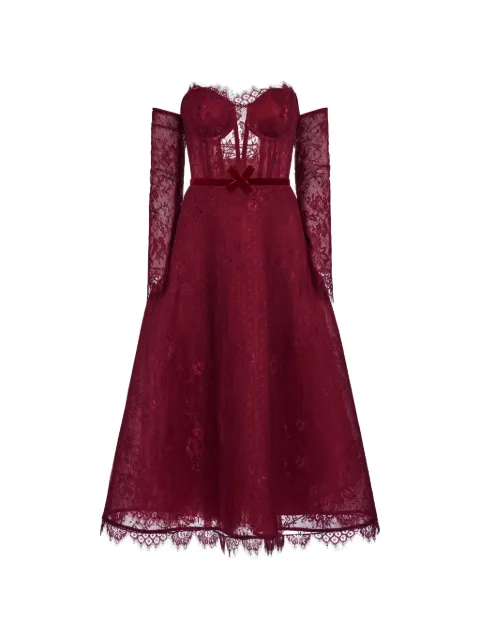 ARAFTU Kleid mit Spitzenschleife