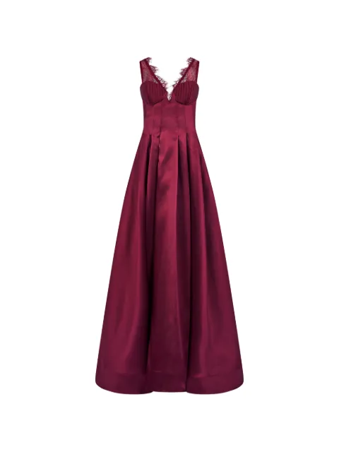 ARAFTU Kleid mit Spitzensaum