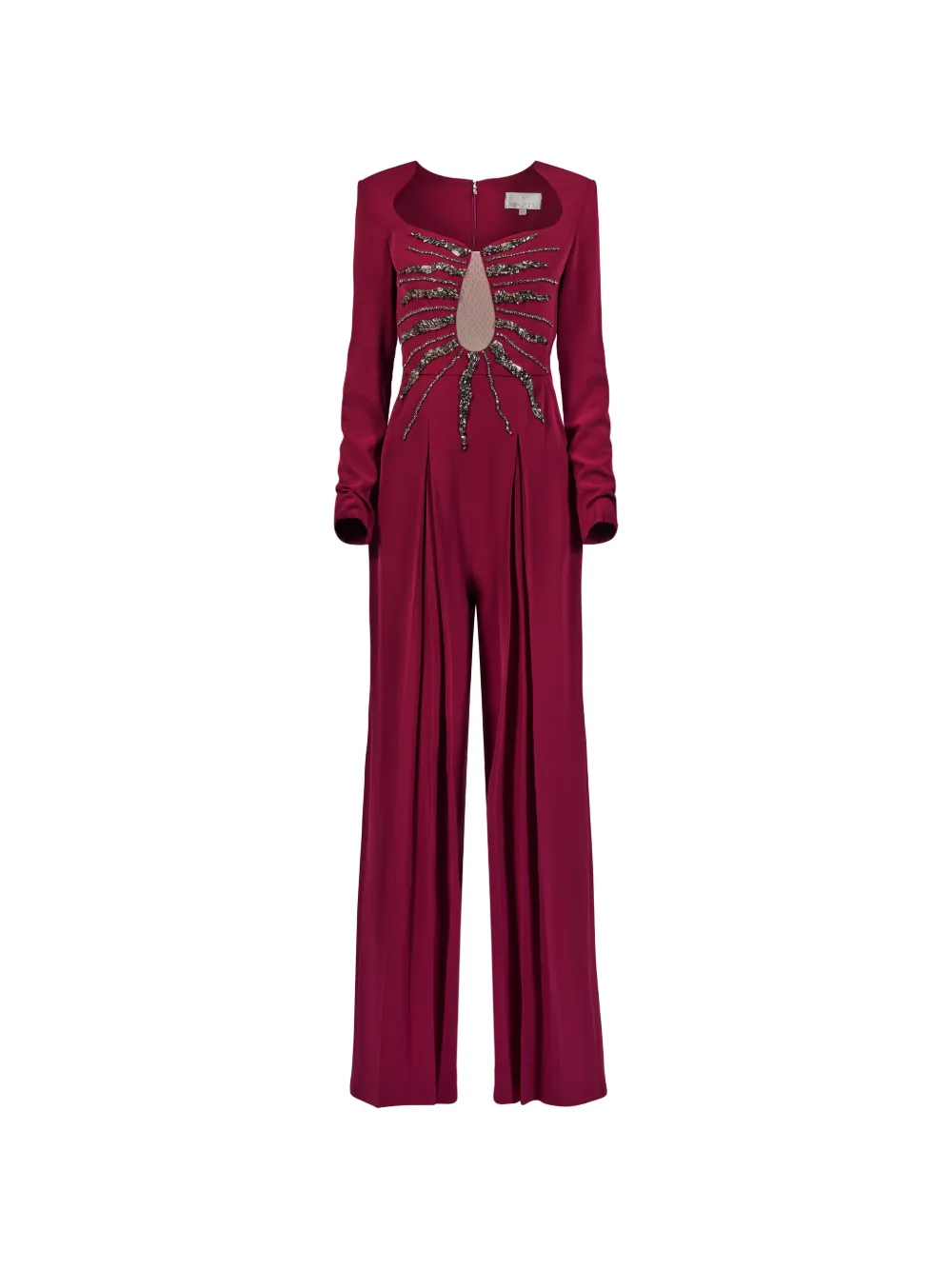 Araftu Embellished Cutout Jumpsuit In Red