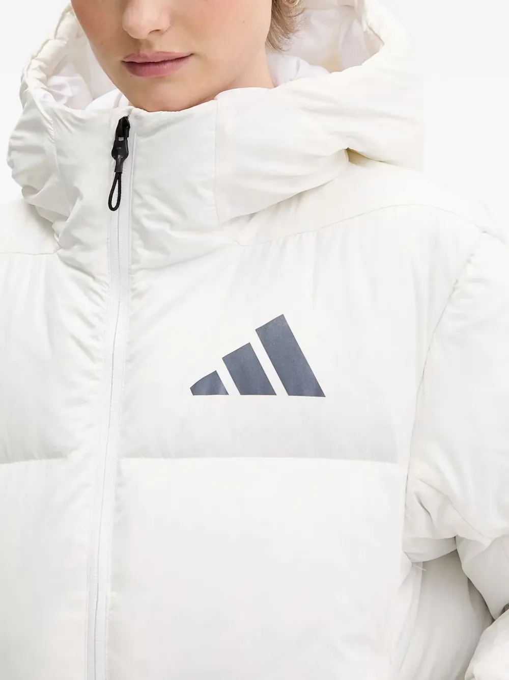 adidas Donsjack met capuchon Wit