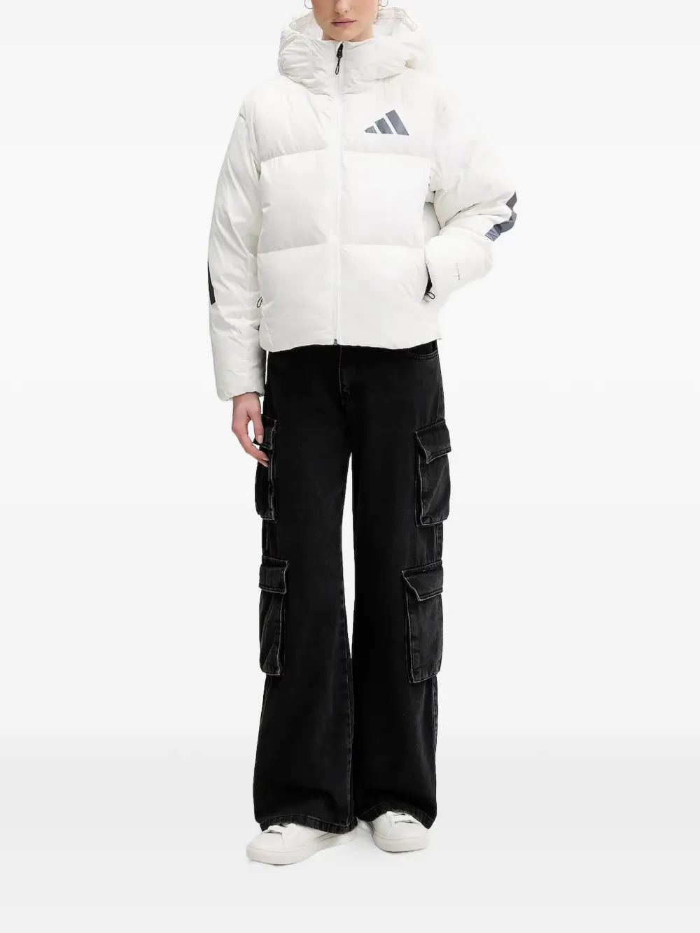 adidas Donsjack met capuchon Wit