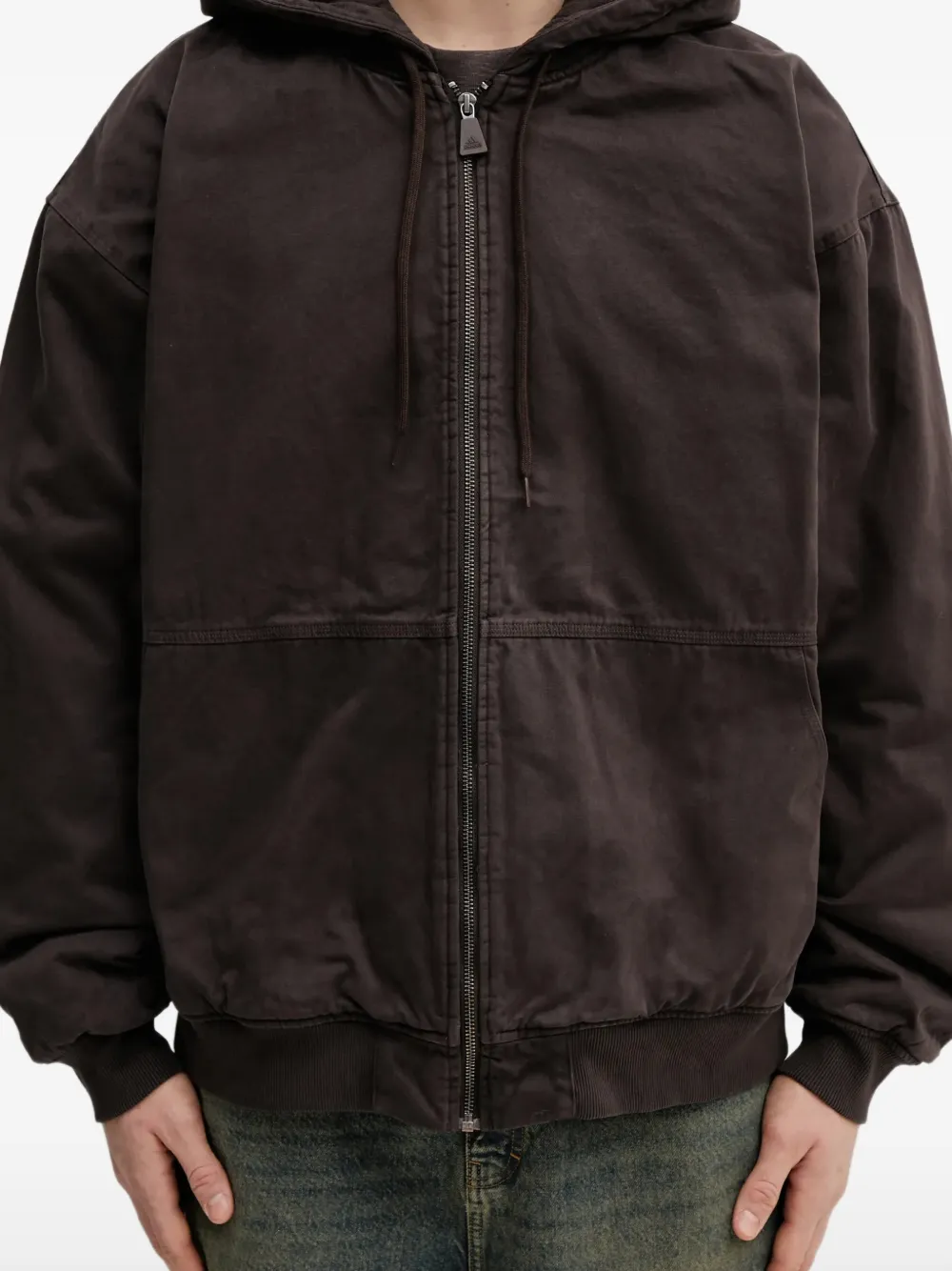 adidas Jack met capuchon en rits Bruin