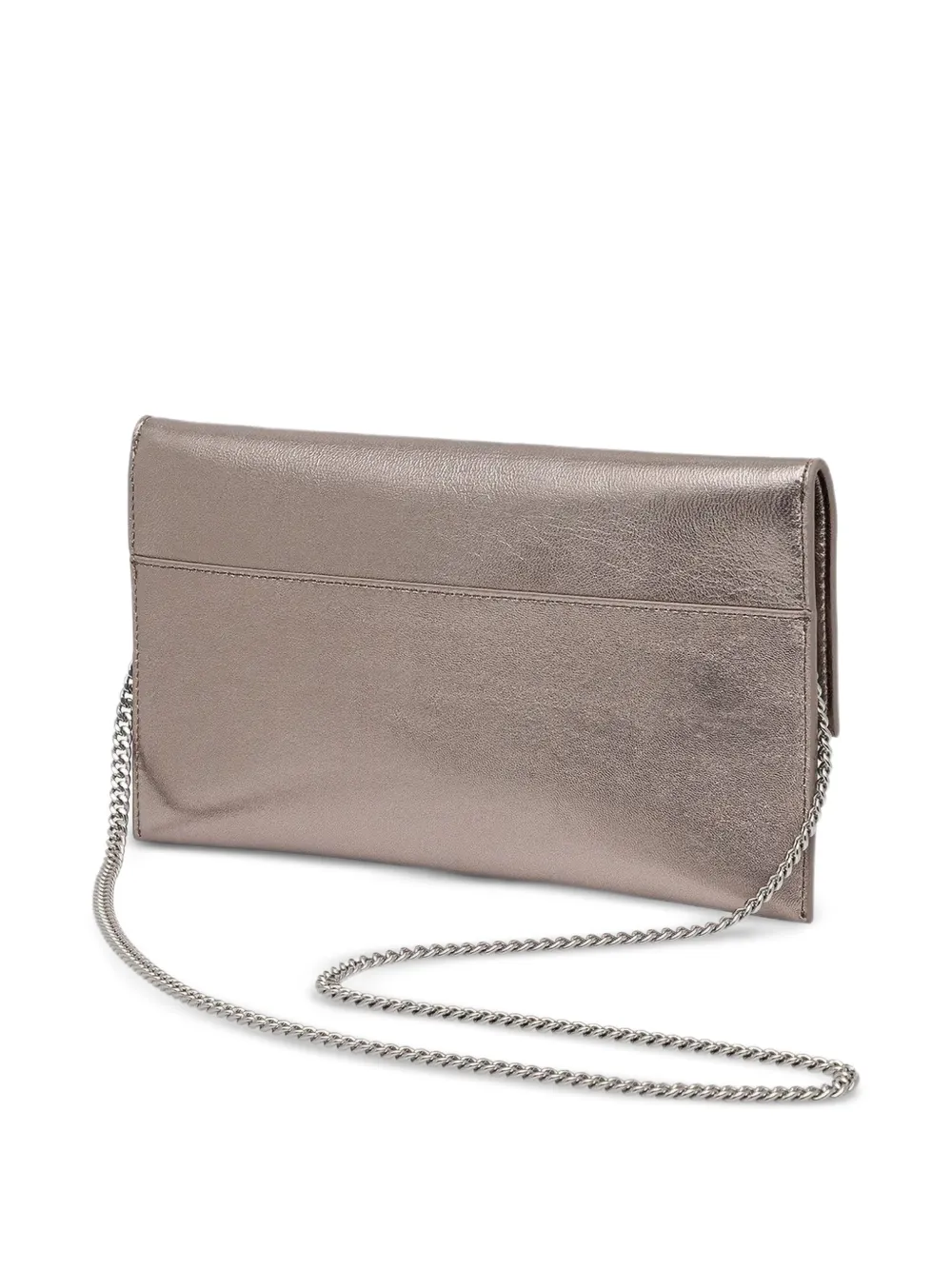 Patrizia Pepe Clutch met Fly-applicatie en ketting Zilver