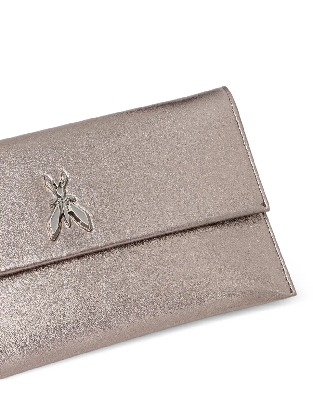 Patrizia Pepe Clutch met Fly-applicatie en ketting Zilver