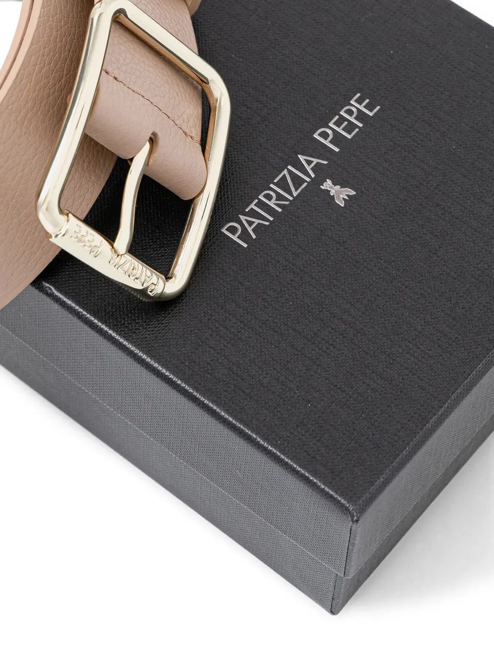 Patrizia Pepe Gespriem met logo Beige