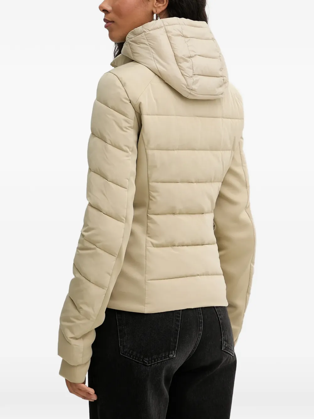 Patrizia Pepe Gewatteerd jack met capuchon Beige