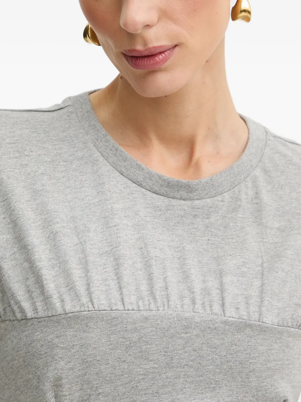 Patrizia Pepe Bustier T-shirt met trekkoord Grijs