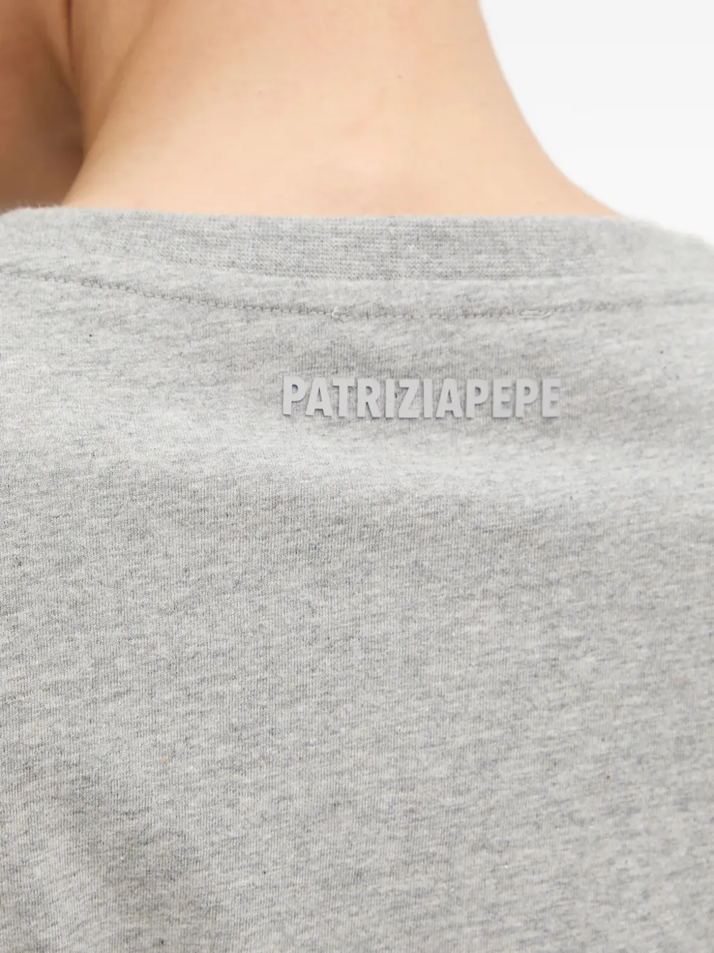 Patrizia Pepe Bustier T-shirt met trekkoord Grijs