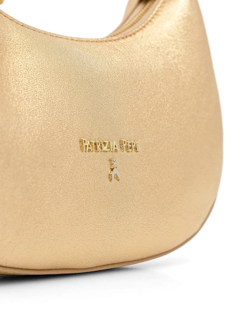 Patrizia Pepe Crossbodytas met logo Goud
